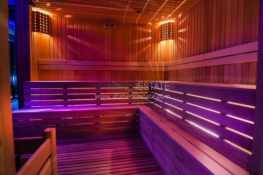 Квартира 1+1 с новой мебелью, видом на море и горы, Махмутлар – Алания 19 