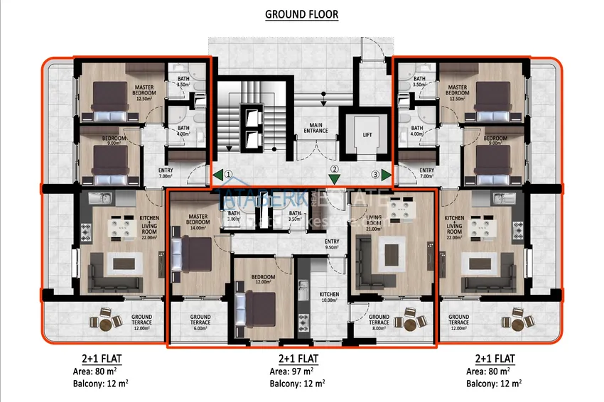 Купить дешево Апартаменты от застройщика на этапе котлована – Газипаша, Алания 1 