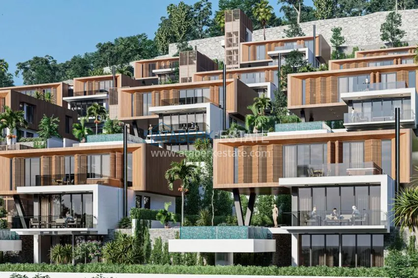 Роскошный проект - ультрасовременный коттеджный комплекс на холмах района Тепе, Алания 2 