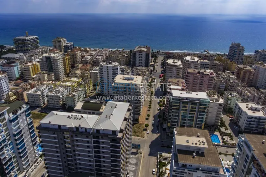 Квартира 1+1 с новой мебелью, видом на море и горы, Махмутлар – Алания 2 