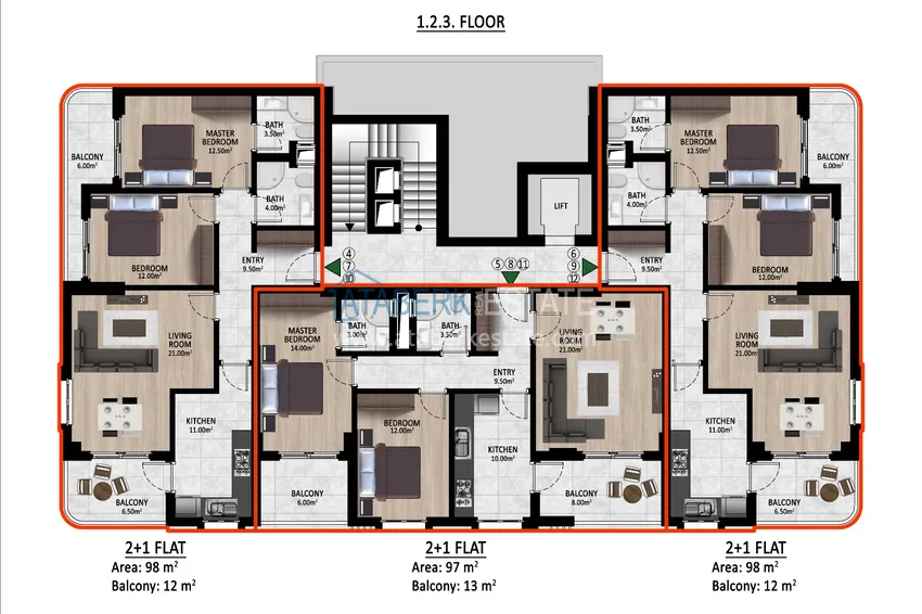 Купить дешево Апартаменты от застройщика на этапе котлована – Газипаша, Алания 2 