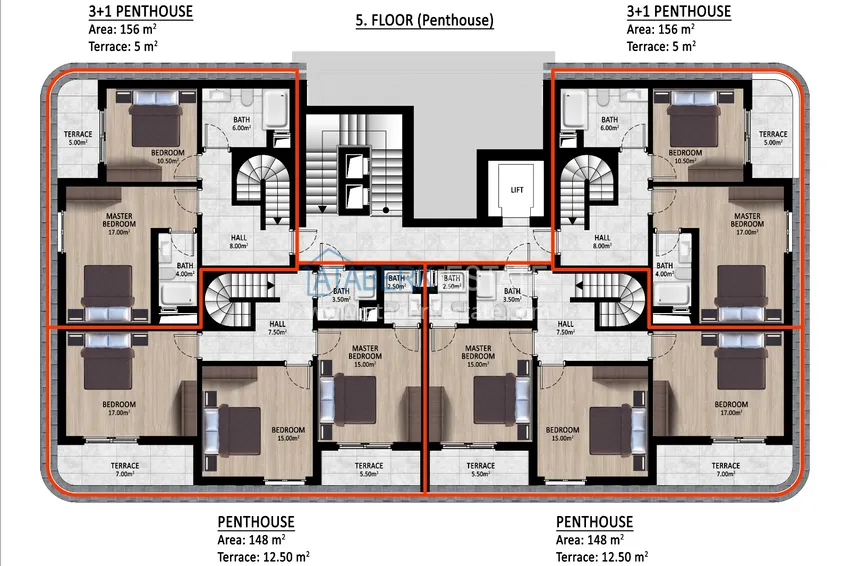 Купить дешево Апартаменты от застройщика на этапе котлована – Газипаша, Алания 4 