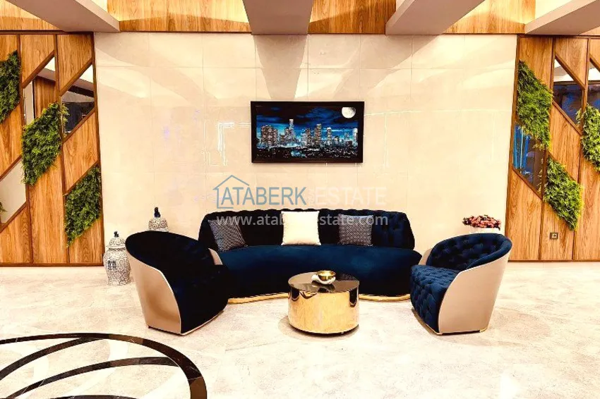 Квартира 1+1 с новой мебелью, видом на море и горы, Махмутлар – Алания 27 