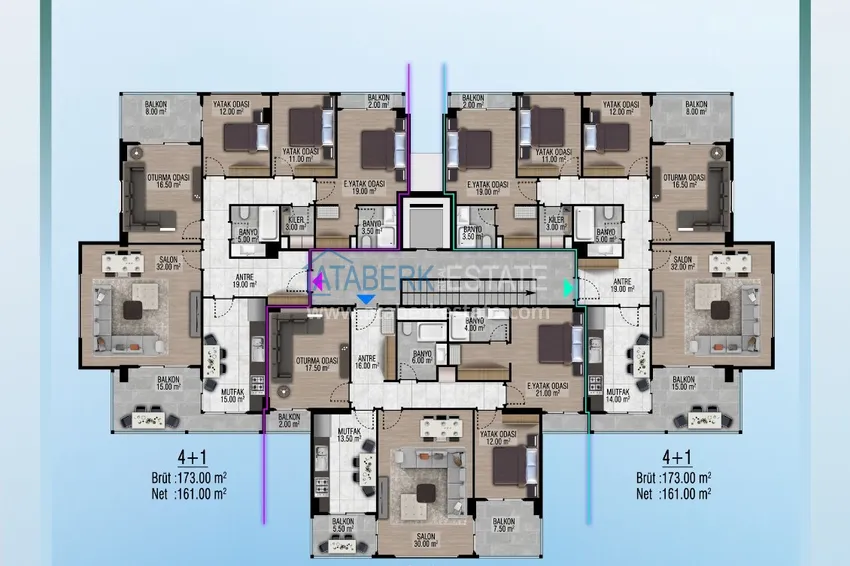 Купить дешево Квартиры просторных планировок в роскошной резиденции с отельной инфраструктурой – Оба, Чиплаклы 1 