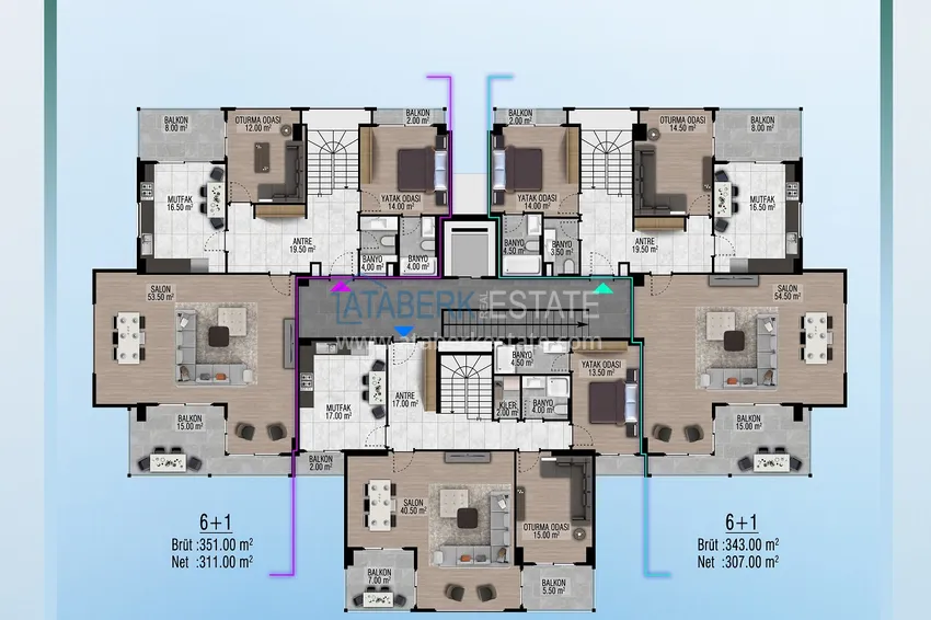 Купить дешево Квартиры просторных планировок в роскошной резиденции с отельной инфраструктурой – Оба, Чиплаклы 3 