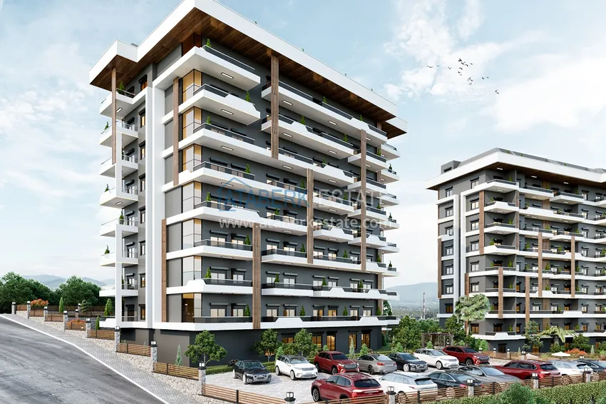 Апартаменты в строящемся комплексе на этапе котлована в районе Паяллар, Алания 2 