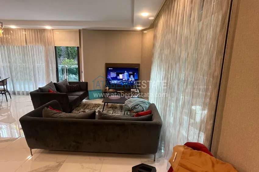 Приобрести Садовый дуплекс 3+1 в комплексе на первой береговой линии, Каргыджак – Алания 2