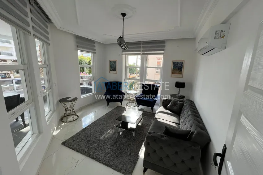 Приобрести Квартира 2+1 с видом на море после ремонта с новой мебелью в районе Оба, Алания 2 