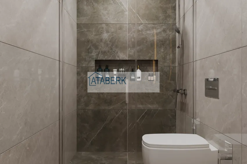 Приобрести Квартиры в центре Алании в 150 метрах от пляжа Клеопатра на этапе котлована  7 