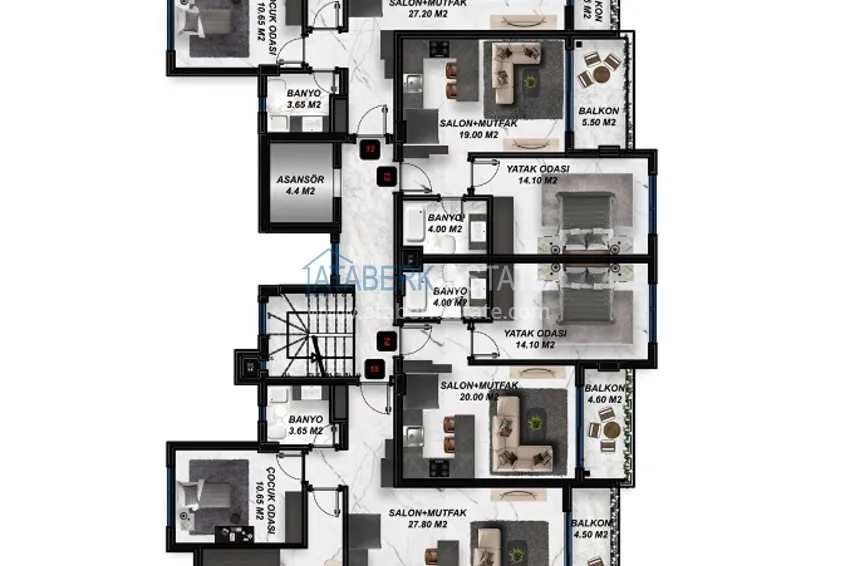 Купить дешево Недвижимость от застройщика на этапе строительства в Газипаше  3 