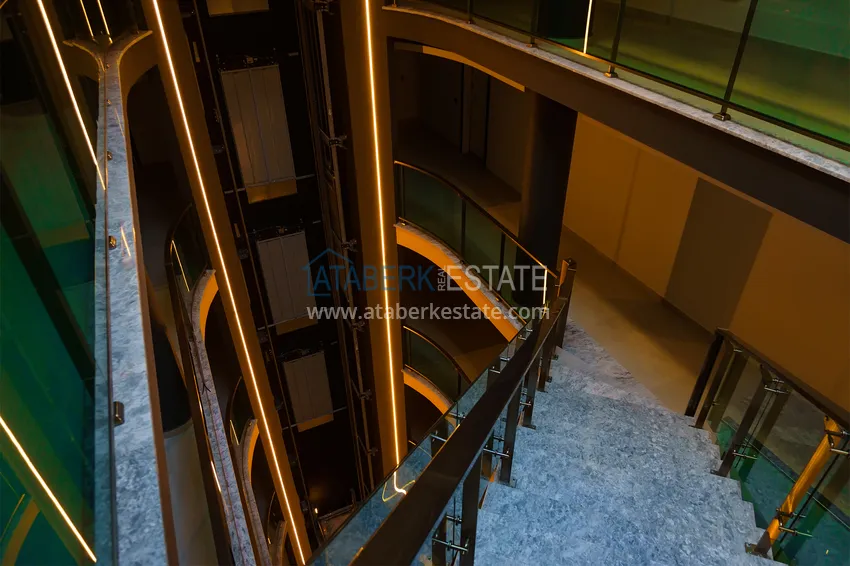 Квартира 1+1 меблированная с видом на море и горы в Каргыджак, Алания, 70 кв.м 35 