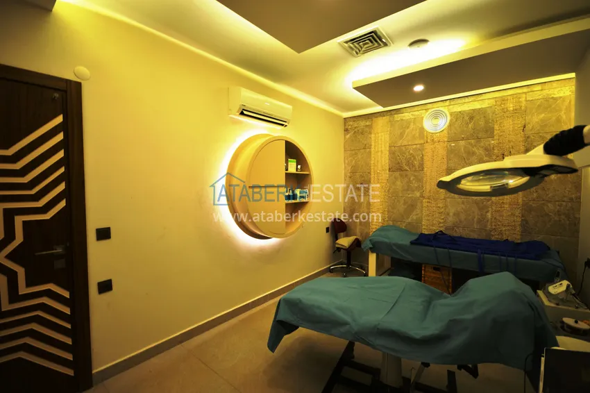 Квартира 1+1 с боковым видом на море в элитном комплексе с частным пляжем, Каргыджак – Алания 27 