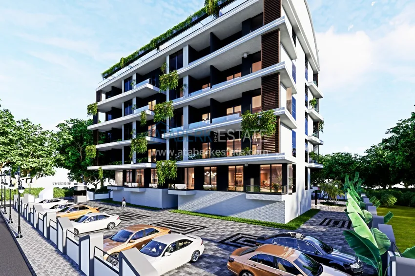 Двухкомнатная квартира напрямую от инвестора в строящемся комплексе - Алания, Газипаша 8 