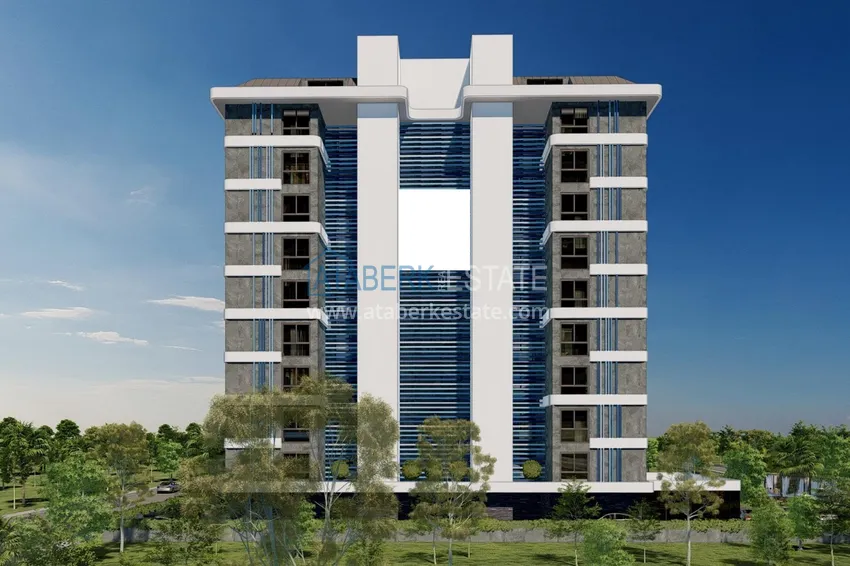 Современный жилой комплекс семейного типа на этапе строительства в Алании, район Демирташ 4 