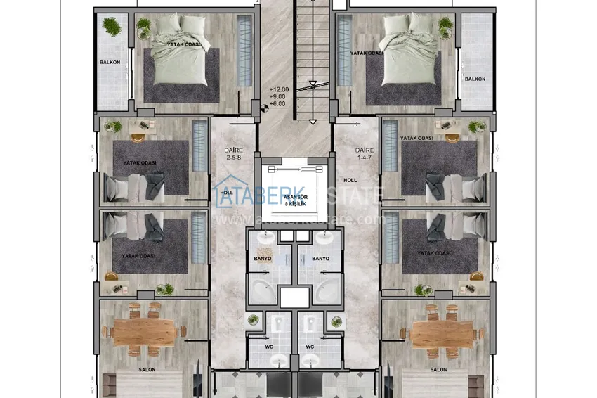 Купить дешево Линейные квартиры 3+1 на этапе строительства в городе Газипаша 3 