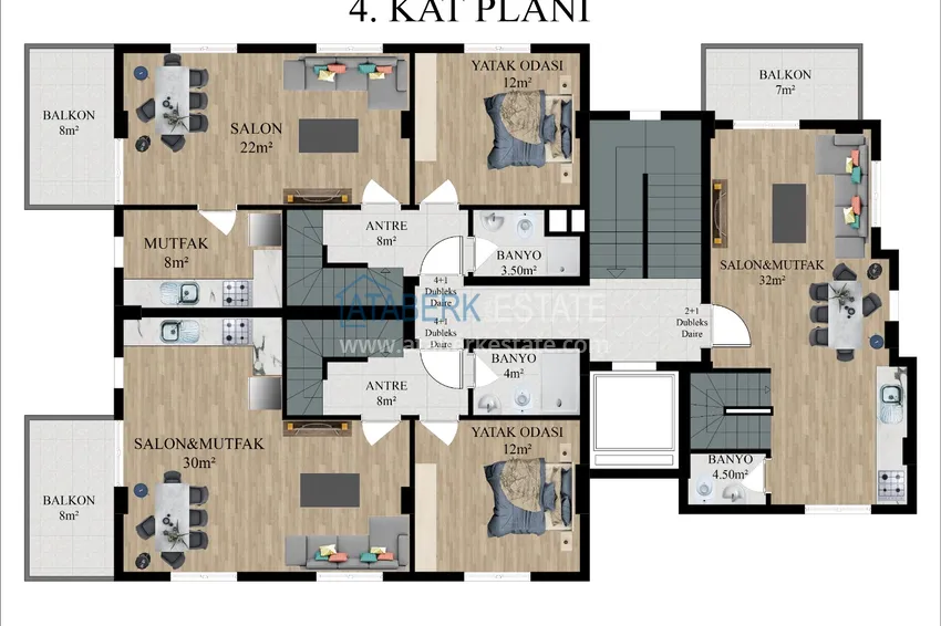 Купить дешево Старт продаж! Квартиры в Газипаше в комплексе на этапе строительства 2 