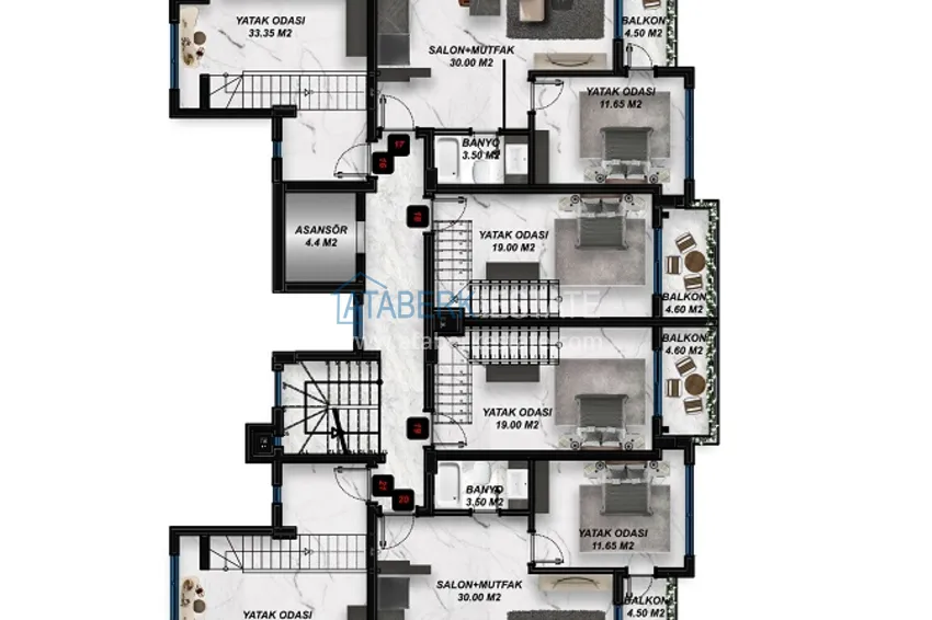 Купить дешево Недвижимость от застройщика на этапе строительства в Газипаше  4 