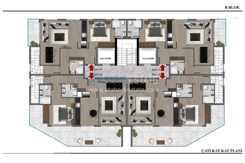 Купить дешево Новый инвестиционный проект жилого комплекса в Газипаше, Пазарджи 18 