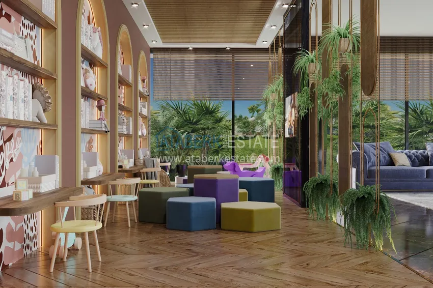 Современный жилой комплекс семейного типа на этапе строительства в Алании, район Демирташ 19 