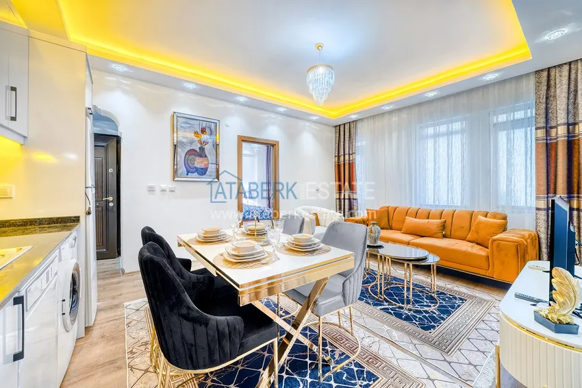 Приобрести Стильная городская квартира с авторским дизайном в 50 метрах от пляжа Кейкубат - центр Алании  4 