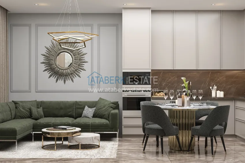 Приобрести Современный жилой комплекс семейного типа на этапе строительства в Алании, район Демирташ 4 