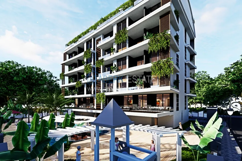 Двухкомнатная квартира напрямую от инвестора в строящемся комплексе - Алания, Газипаша 10 