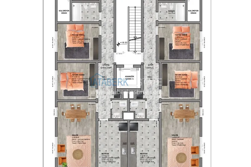 Купить дешево Линейные квартиры 3+1 на этапе строительства в городе Газипаша 5 