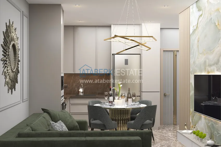 Приобрести Современный жилой комплекс семейного типа на этапе строительства в Алании, район Демирташ 5 