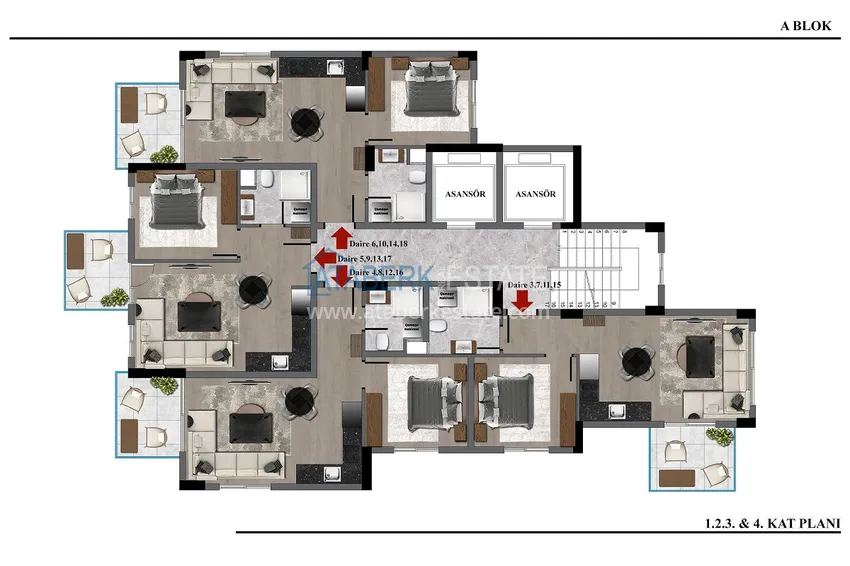 Купить дешево Новый инвестиционный проект жилого комплекса в Газипаше, Пазарджи 10 