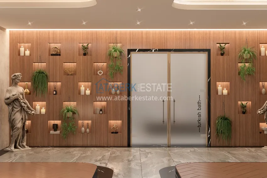 Современный жилой комплекс семейного типа на этапе строительства в Алании, район Демирташ 21 