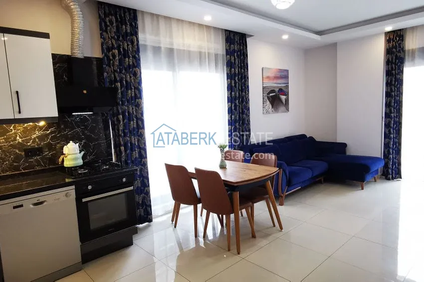 Приобрести Квартира 1+1 с новой мебелью и видом на горы в Алании район Махмутлар 6 