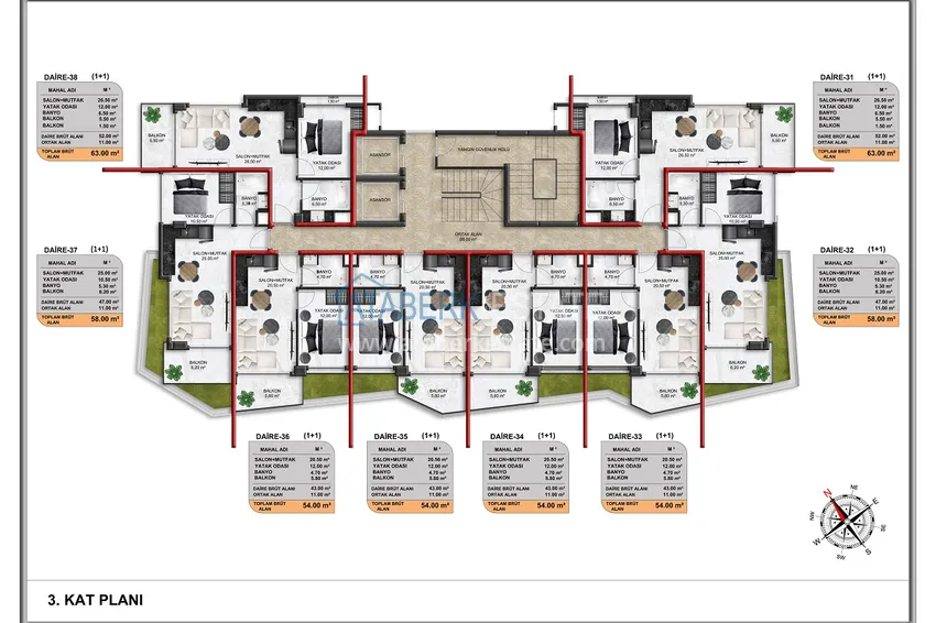 Купить дешево Люкс комплекс в Демирташе. КВАРТИРЫ С РАССРОЧКОЙ НА 5 ЛЕТ!  3 
