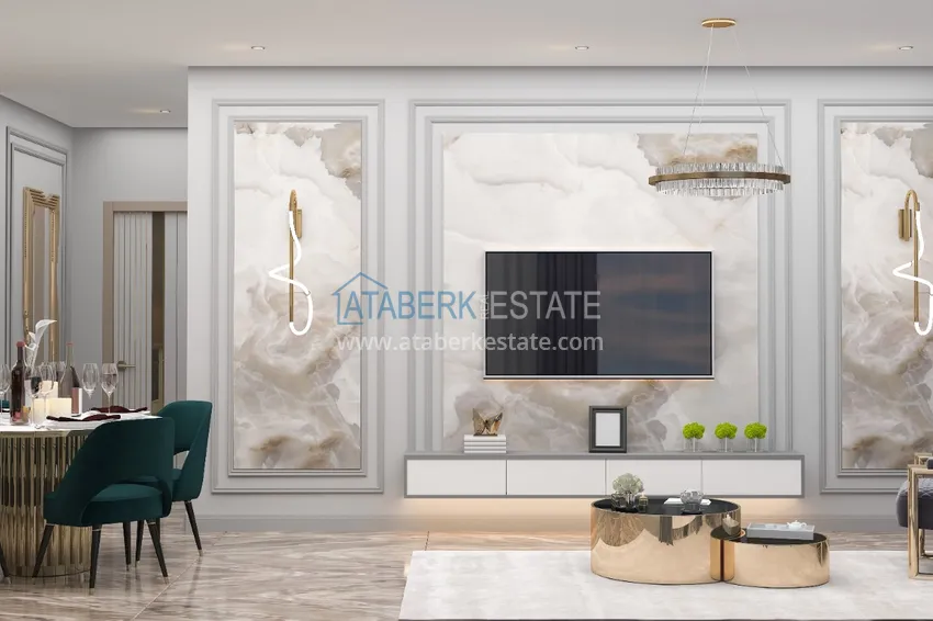 Приобрести Современный жилой комплекс семейного типа на этапе строительства в Алании, район Демирташ 3 