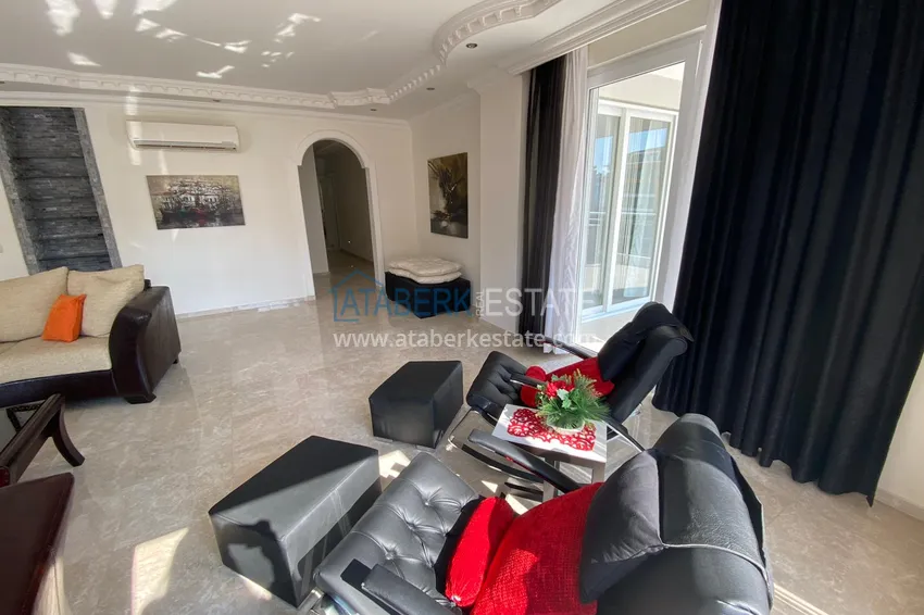 Приобрести Квартира 3+1 меблированная с видом на море и горы в комплексе на первой береговой, Кестель – Алания 7