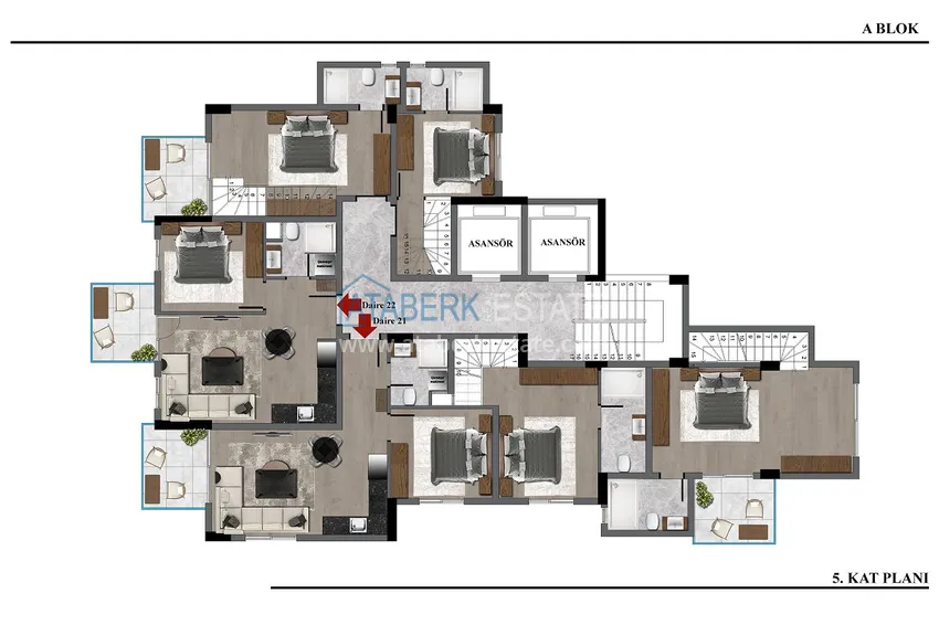 Купить дешево Новый инвестиционный проект жилого комплекса в Газипаше, Пазарджи 11 