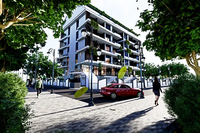 Двухкомнатная квартира напрямую от инвестора в строящемся комплексе - Алания, Газипаша 12 