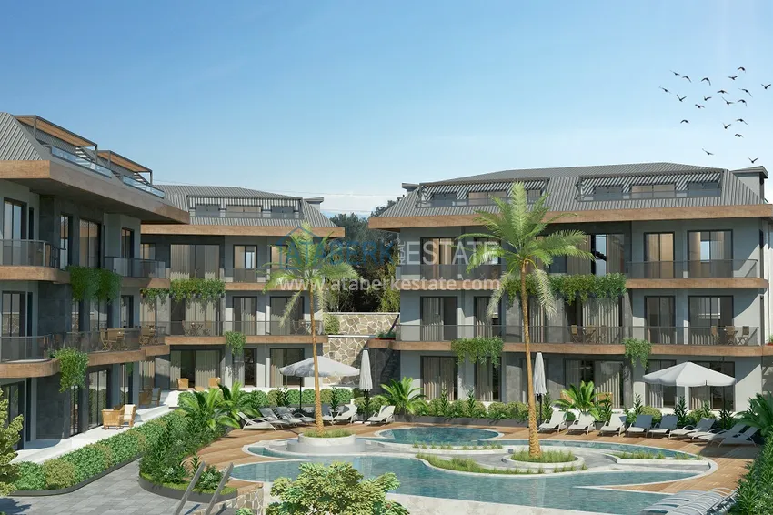 Новый проект ультрасовременного жилого комплекса в Алании – район Бекташ 12 