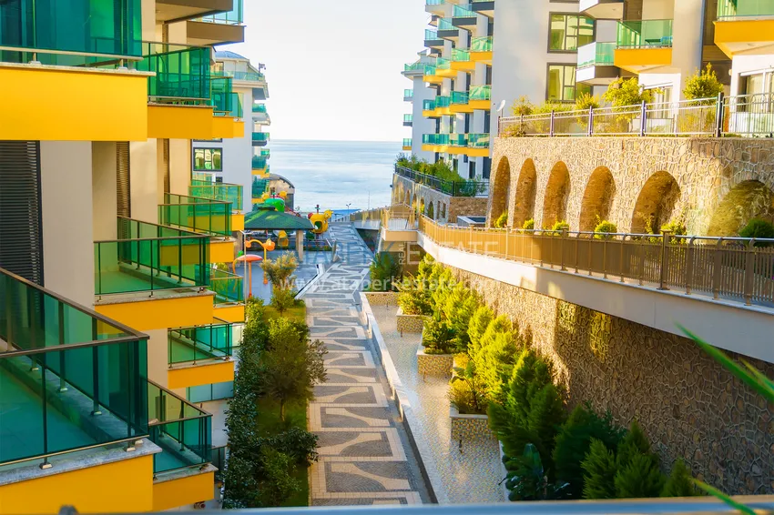 Квартира 2+1 меблированная с открытым видом на море, Каргыджак – Алания 9 