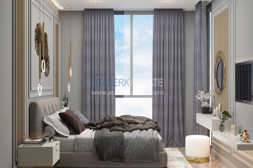 Приобрести Современный жилой комплекс семейного типа на этапе строительства в Алании, район Демирташ 9 