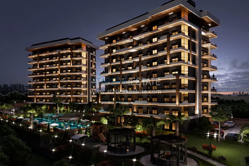 Апартаменты в строящемся комплексе на этапе котлована в районе Паяллар, Алания 8 