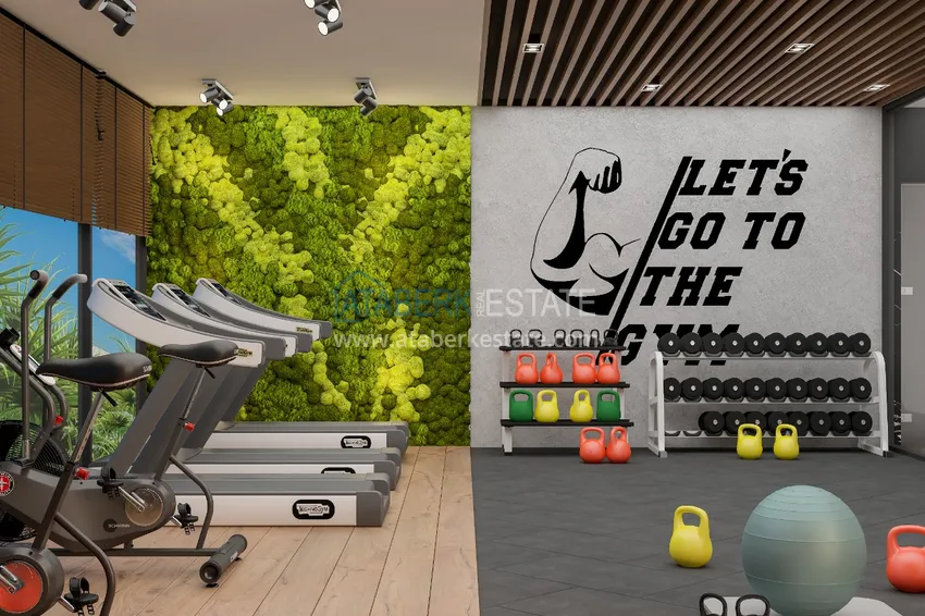 Современный жилой комплекс семейного типа на этапе строительства в Алании, район Демирташ 23 