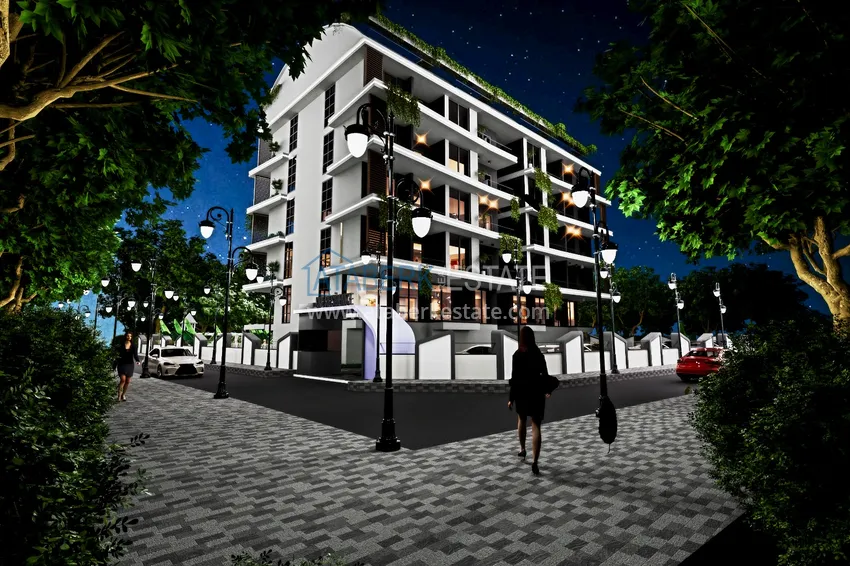 Двухкомнатная квартира напрямую от инвестора в строящемся комплексе - Алания, Газипаша 13 