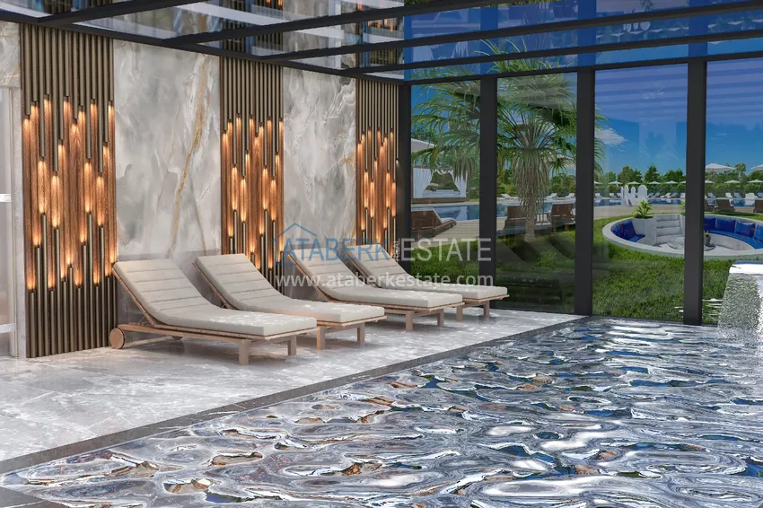 Современный жилой комплекс семейного типа на этапе строительства в Алании, район Демирташ 24 