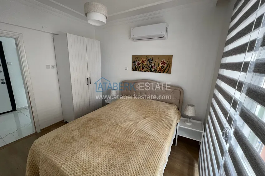 Приобрести Квартира 2+1 с видом на море после ремонта с новой мебелью в районе Оба, Алания 9 