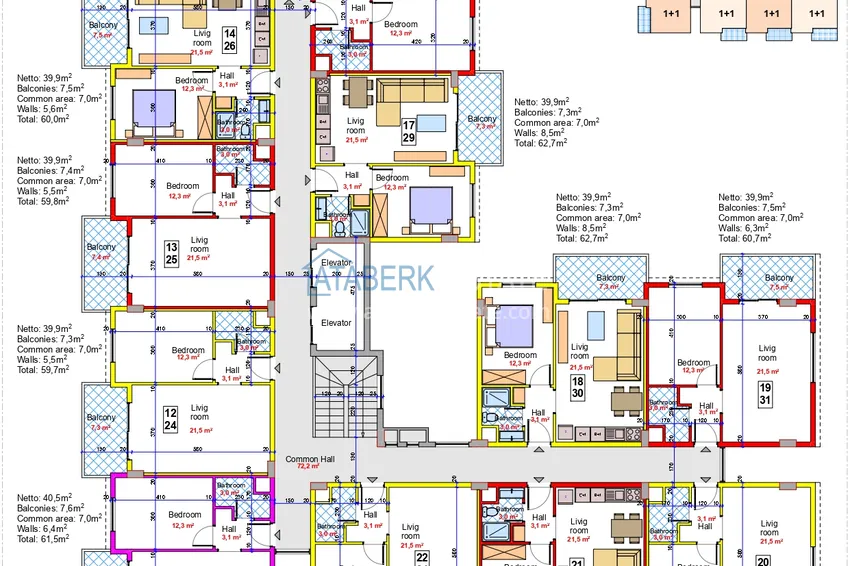 Купить дешево Новый комплекс в районе Оба – Алания, на этапе строительства 2 