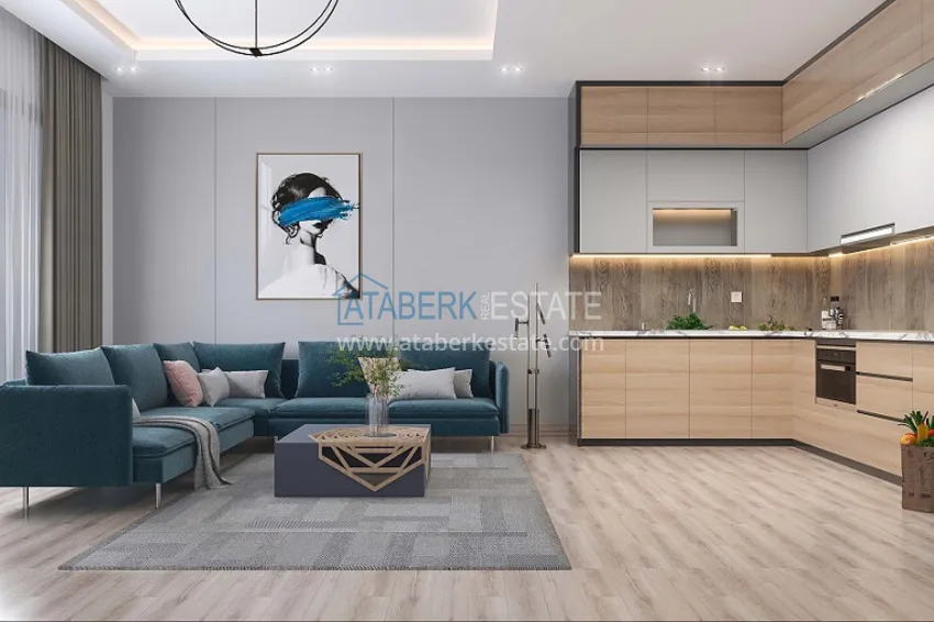 Приобрести Квартиры 1+1 на этапе строительства в популярном микрорайоне Мерсина-Томюк. 3 