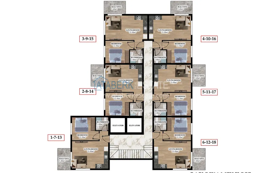 Купить дешево Инвестиционная недвижимость на этапе проекта – Алания, район Паяллар 4 