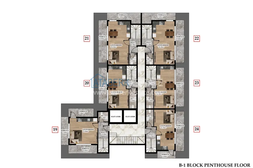 Купить дешево Инвестиционная недвижимость на этапе проекта – Алания, район Паяллар 6 