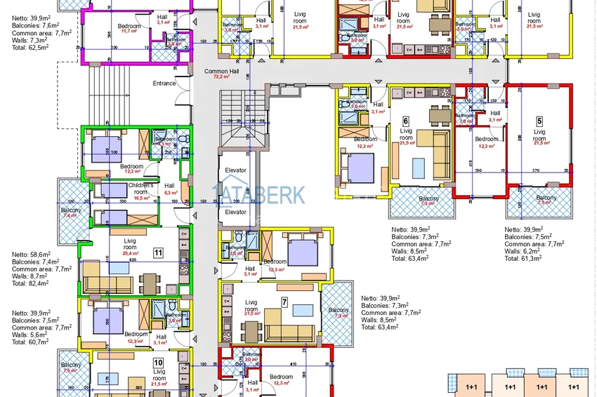 Купить дешево Новый комплекс в районе Оба – Алания, на этапе строительства 5 