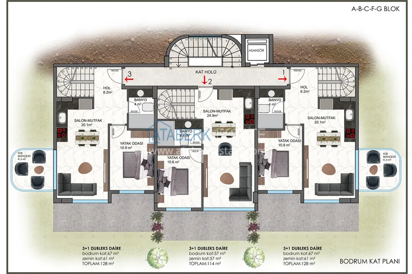 Купить дешево Новый проект ультрасовременного жилого комплекса в Алании – район Бекташ 3 